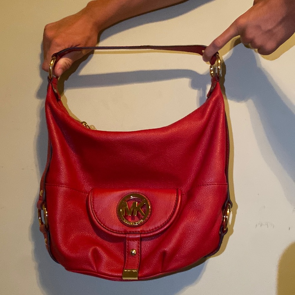 Red Michael Kors purse
